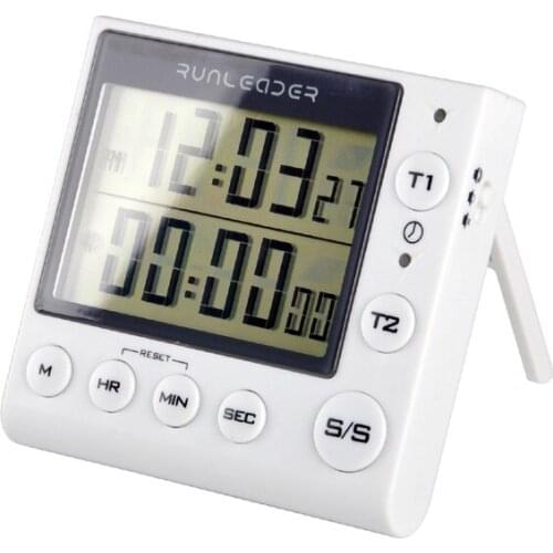 Kitchen Timer Digital Countdown Timer 2 Channel Flashing LED for Lab Electronic Kitchen Homework Exercise Gym Workout Cooking