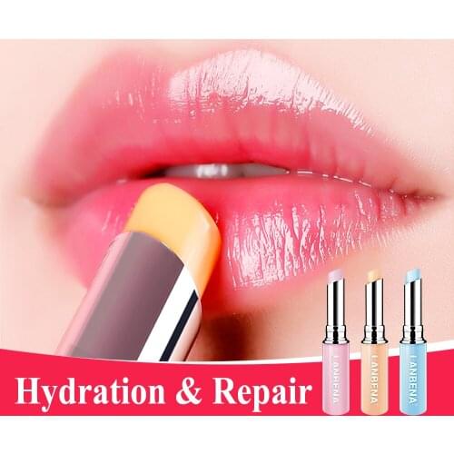 LANBENA Chameleon Lip Balm Rose Hyaluronic Acid Avocado Essence Colorless Vitamin E Natural Extract Anti-Dry Lips Care