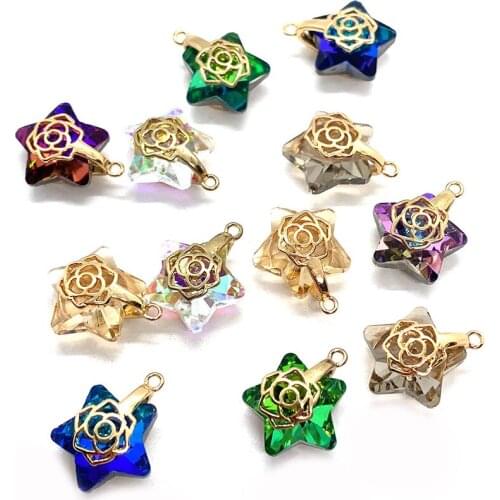 Hot-selling Star-shaped Crystal Necklace Pendant Simple Temperament Fashion All-match Female Holiday Hot-selling Accessories