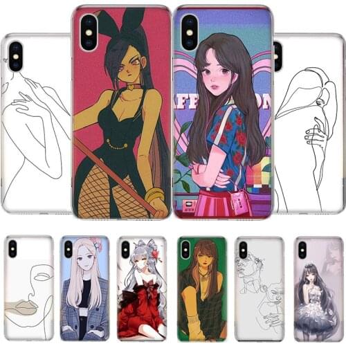 Funny Abstract Sexy Art Lines Fashion Phone Case For iPhone 11 12 6 6s 7 8 Plus X XS XR Pro Max MINI 5 5s SE Cover Coque soft Si