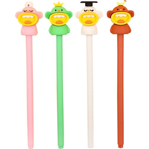 Creative Fashion Hip-hop Monkey Gel Pens Cartoon Style School Students Office Supplies Stationery Kawaii Gift 0.5mm Black Ink