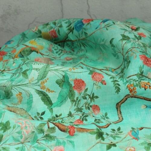 Pure ramie patchwork Summer fabric High-count high-density fine gown dress jacket fabric for dress