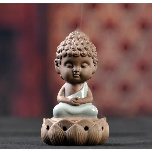Sandalwood Furnace Incense Burner Buddha Decoration Ceramic Aromatherapy Furnace Buddhism Decoration Clay Tea Pet Ceramic Z287