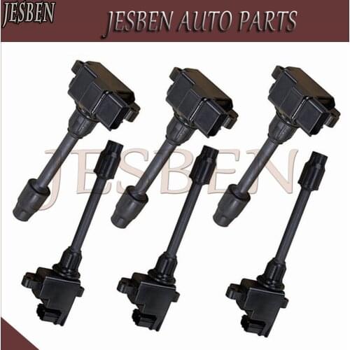 JESBEN 6X Front & Rear Ignition Coil F For Nissan Maxima QX Infiniti I30 VQ20DE VQ30DE NO# 22448-31U01 22448-31U06 22448-31U11