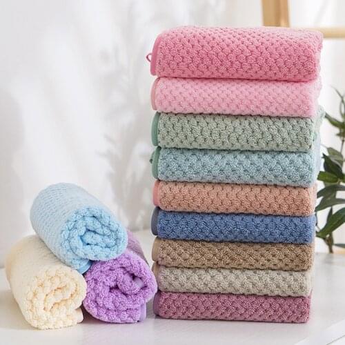 Coral Fleece Microfiber Cleaning Towel Car Household Kichten Washing Universal Pineapple Grid Towels
