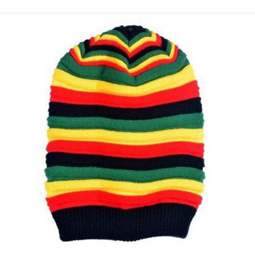 Jamaica Reggae Gorro Rasta Style Cappello Mens Winter Hats Female Red Yellow Green Black Fall Fashion Womens Knit Cap