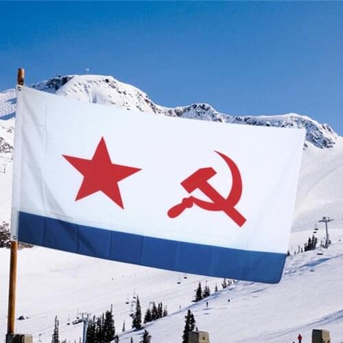 USSR Soviet Navy Flag Polyester Russian Flag 90*150 CM/ 35.43*59.06 Inch Russian Flag For Victory Day CCCP Flags