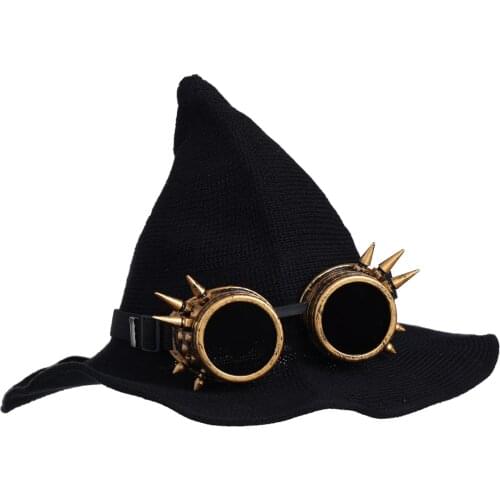 Halloween Witch Hat Knit Hat Fashion Solid Hat Diversified along the Hat Girlfriend Gifts