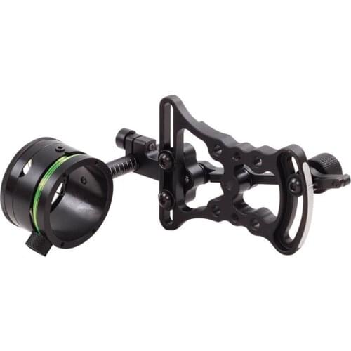 Archery Micro-Adjust Single Pin Bow Sight For Compound Bow Archery Sight With Optical Fiber Retina Lock Technology