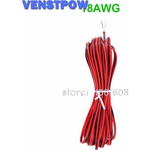 1M/Lot Red Black 2 Pins 18AWG LED Extension Thinned Copper Wire Cable with wire cross-section 20.75 PVC Insulated Wire for Car