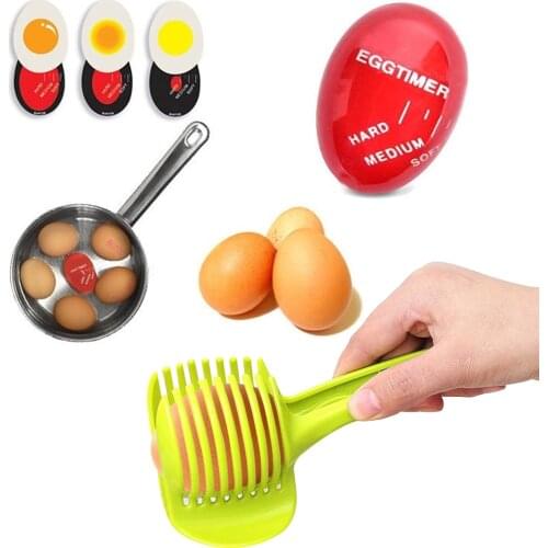 Egg Perfect Color Changing Timer Fruit Slicer Yummy Soft Hard Boiled Eggs Cooking Kitchen Red Eggs tools