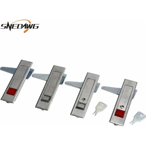 MS728 Zinc Alloy Cabinet Lock with Key 115x28mm Industrial Distribution Box Plane Lock Safety Mailbox Flat Steel Cabinet Lock