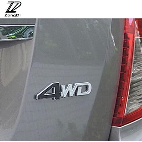 ZD 3D Car Metal Stickers 4X4 4WD Decals Tuning Styling For Renault Megane 2 3 Duster VW Touran Passat B6 Golf 7 T5 T4 Fiat 500