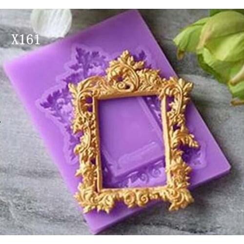 Luyou 1PCS Lace Pattern Border Silicone Mold Fondant Mold Cutting Dies Cake Decorating Tools Gumpaste Mold For Kitchen FM1347