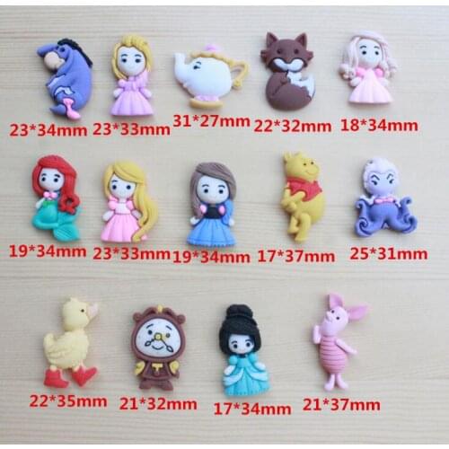 10pcs/lot lovely princess Flatback Resin Kawaii Cabochons DIY Scrapbook Hair Bows Center