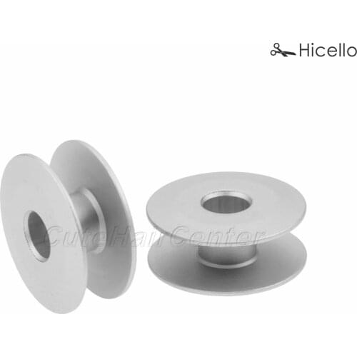 20pcs 21mm Bobbins Industrial Sewing Machine Aluminum for Single Needle Flat Car with ramp bobbin core Hicello