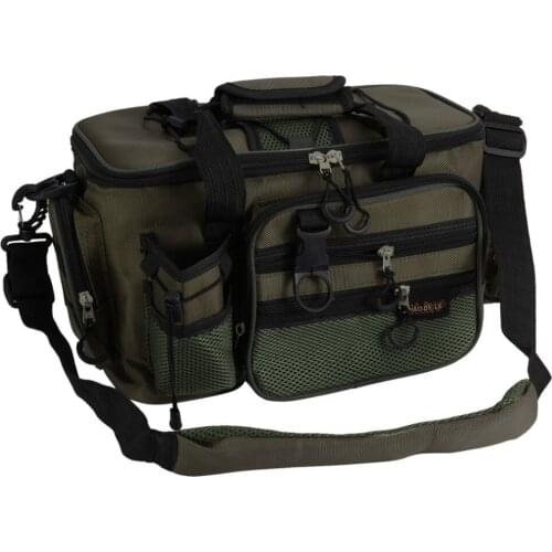2018 Multifunction Canvas Fishing Bag Large Capacity Lure Fishing Tackle Pack Outdoor Shoulder Bags Fish Finder Wholesale
