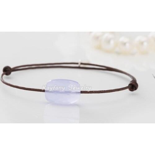 2021 New Style Brand Crystal Bracelet Black Rope Violet Crystal White Gold Color For Holiday Gift