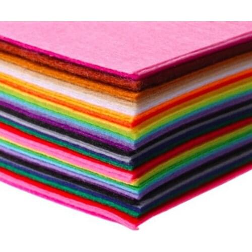 40pcs 15x15cm non-woven blanket fabric 1mm thick felt DIY bundled sewing doll decoration clip art accessories crafts