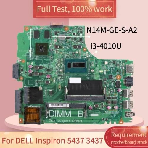 CN-0G9PCH For DELL Inspiron 5437 3437 12314-1 0G9PCH SR16Q i3-401N14M-GE-S-A2 Notebook motherboard Mainboard full test 100% work