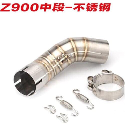 For Z900 2017 2018 2019 Motorcycle Middle Pipe Exhaust Link Pipe Slip On Section Exhaust System Without Exhaust Muffler
