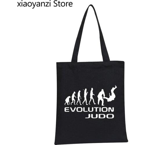 Evolution Of Judo Funny Adult PRINTED MENS Handbag BIRTHDAY Eco Reusable Canvas Shopping Bags Shoulder Bags Totes Large Capacity