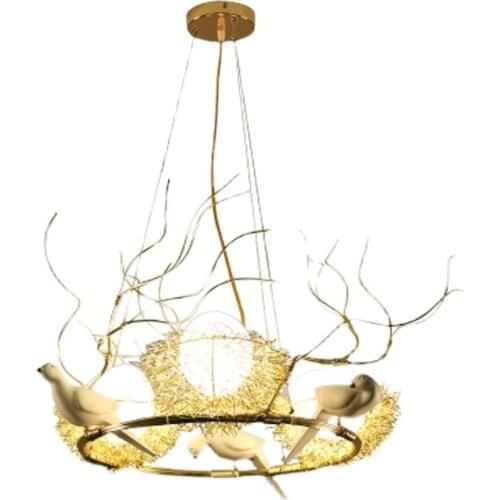 Nordic Postmodernism Pendant Lights Aluminum Birds Nest Design Lighting Restaurant Drop Lamp Bedroom Living Room LED Lights