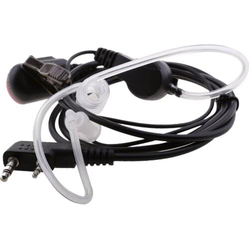 LED Headset Earphone Earpiece Acoustic Tube Mic for 2-pin Talkabout Radio Intercom