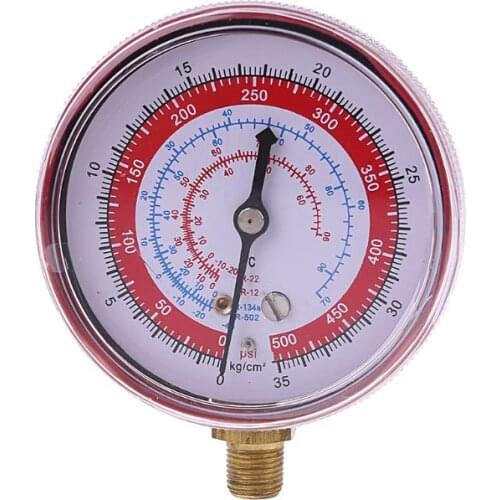 Red Air Conditioner R404/R134A/R22 Refrigerant High Pressure Gauge PSI KPA