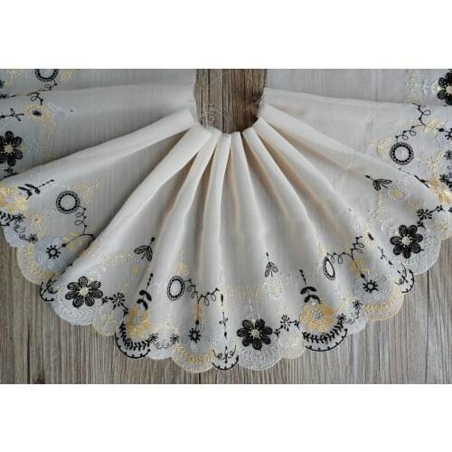 10Yards Wedding Lace Fabric Chiffon Laces Trim Bridal Dress 17cm Wide Ribbon DIY Sewing Embroidery Trimming New