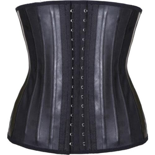 Latex Waist Trainer Corset Belly Slim Belt Body Shaper Modeling Strap 25 Steel Boned Waist Cincher colombianas