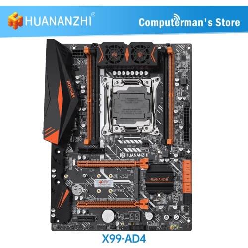 HUANANZHI X99 AD4 X99 Motherboard Intel XEON E5 LGA2011-3 All Series DDR4 RECC Non-ECC Memory supports NVME NGFF Workstation