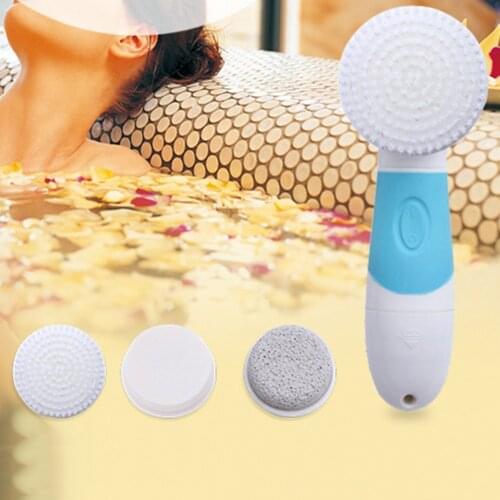 Mini Electric Face Cleaning Machine 4 In 1 Wash Face Cleanser Waterproof Facial Massager Brush Deep Cleaner Black Head Removal