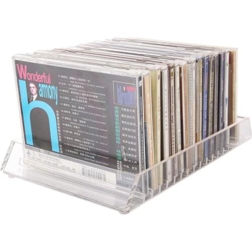 Free shipping fashion minimalist style acrylic transparent crystal sense Doug CD desktop box CD rack