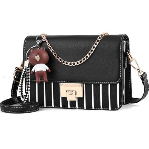 New Korean version casual handbags fashion small square Shoulder Messenger Bag crossbody bag gonghua 21X7X14cm