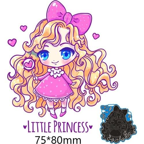 75*80mm Little princess new Metal Cutting Dies for card DIY Scrapbooking stencil Paper Craft Album template Dies