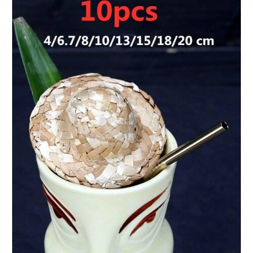 10 peaces Fruit Cocktail Pick Stick Mini Decorative Small Straw Hat For Cocktail Drink Cocktail Picks Bar Tool