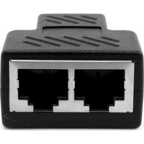 Practical RJ45 Splitter Adapter Port CAT5/6 LAN Ethernet Cable High Performance 1 to 2 Ways Dual Female Switching ONLENY