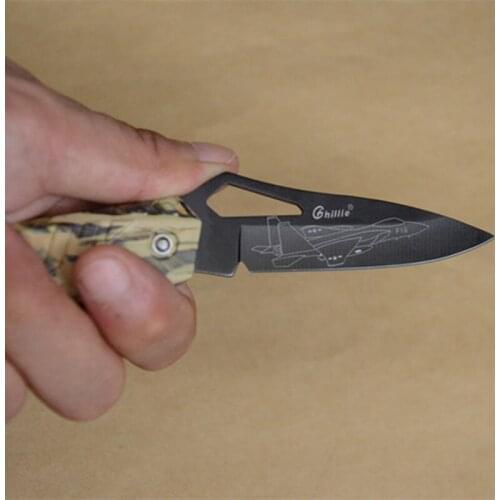 COOL Sharp F16 Fold Knife Fruit Paring Keychain Key Ring Letter Parcel Open EDC Camp Hunting Pocket Multi Tools