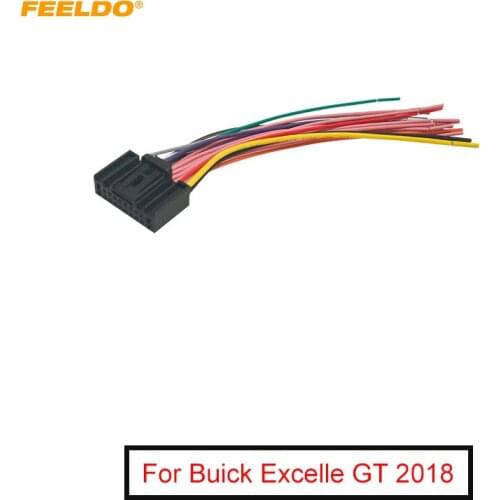 FEELDO 10Pcs Car Audio Radio Wiring Harness Adapter For Buick Excelle GT 2018 Stereo CD/DVD Wire Convert Cable #FD6124