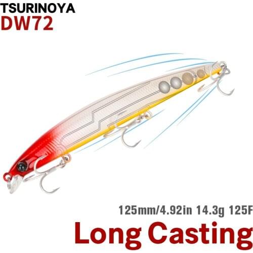 TSURINOYA DW72 Fishing Lure 125mm 14.3g Sea Fishing Floating Minnow Hard Lure Artificial Baits Long Casting Shallow Range Minnow