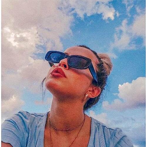 Men Hot Sale High Quality Rectangle Sunglasses For Women 90’s Vintage Fashion Glasses Black Tortoise Frame For Dropshipping