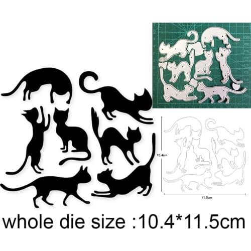 Animals Cats Cutting Dies New 2021 Metal Cutting Dies For Scrapbooking And Card Making Decorative Embossing Die Cut Craft Dies