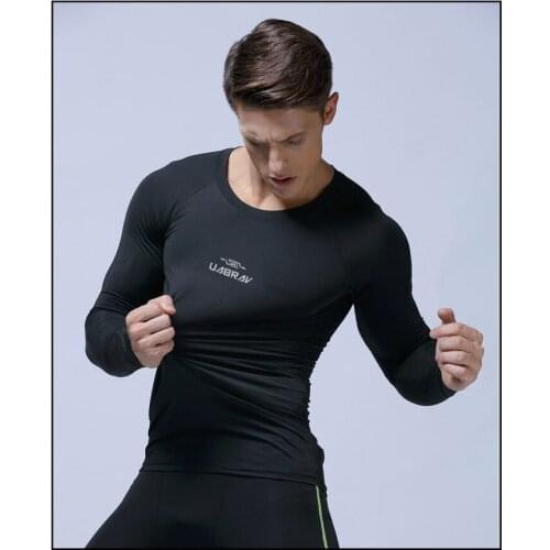 Spring Basketball Training Running Sports Tights Quick-Drying Stretch Breathable Compression Fitness Clothes Long Sleeve Men