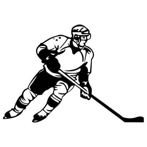 Creative Hockey Sports Fashion Vinyl window Sticker 20.3x14cm