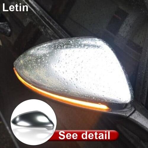 Letin Rear View Mirror Cover side mirror case Chrome Matt Cover For VW Golf 7 MK7 7.5 GTI R Sportsvan Touran