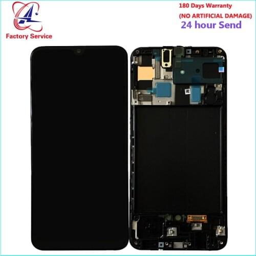 For Samsung Galaxy A50 LCD Screen Display+Touch Screen Digitizer Sensor Assembly Replacement With Frame For Samsung Galaxy A50