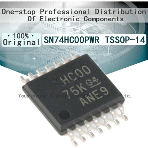 10Pcs New Original 74HC00PW HC00 SN74HC00PWR TSSOP14 Four - way 2 - input front and nand gate chip logic IC chip
