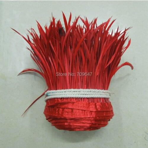 10Yards/lot! Red Goose Biot Feather Trim,Millinery Feather, Biot, Hat Trimming, Feathers for Millinery,Fascinators & Crafts