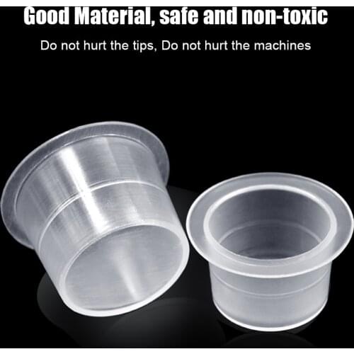 100 piece per lot 15MM Disposable large Pigment Container Plastic Holder Tattoo Accessories Supplies For Body Art Ink Cup